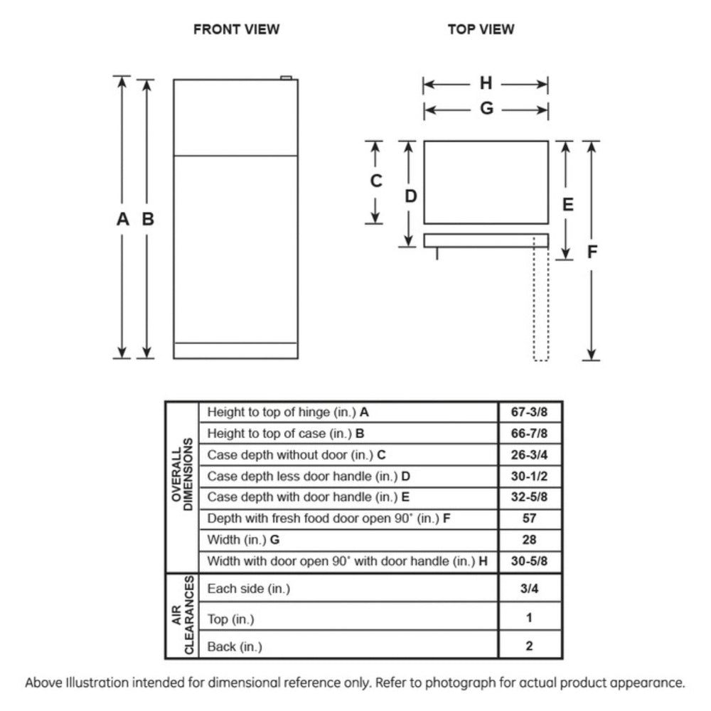 GE GE® 17.5 Cu. Ft. Top-Freezer Refrigerator