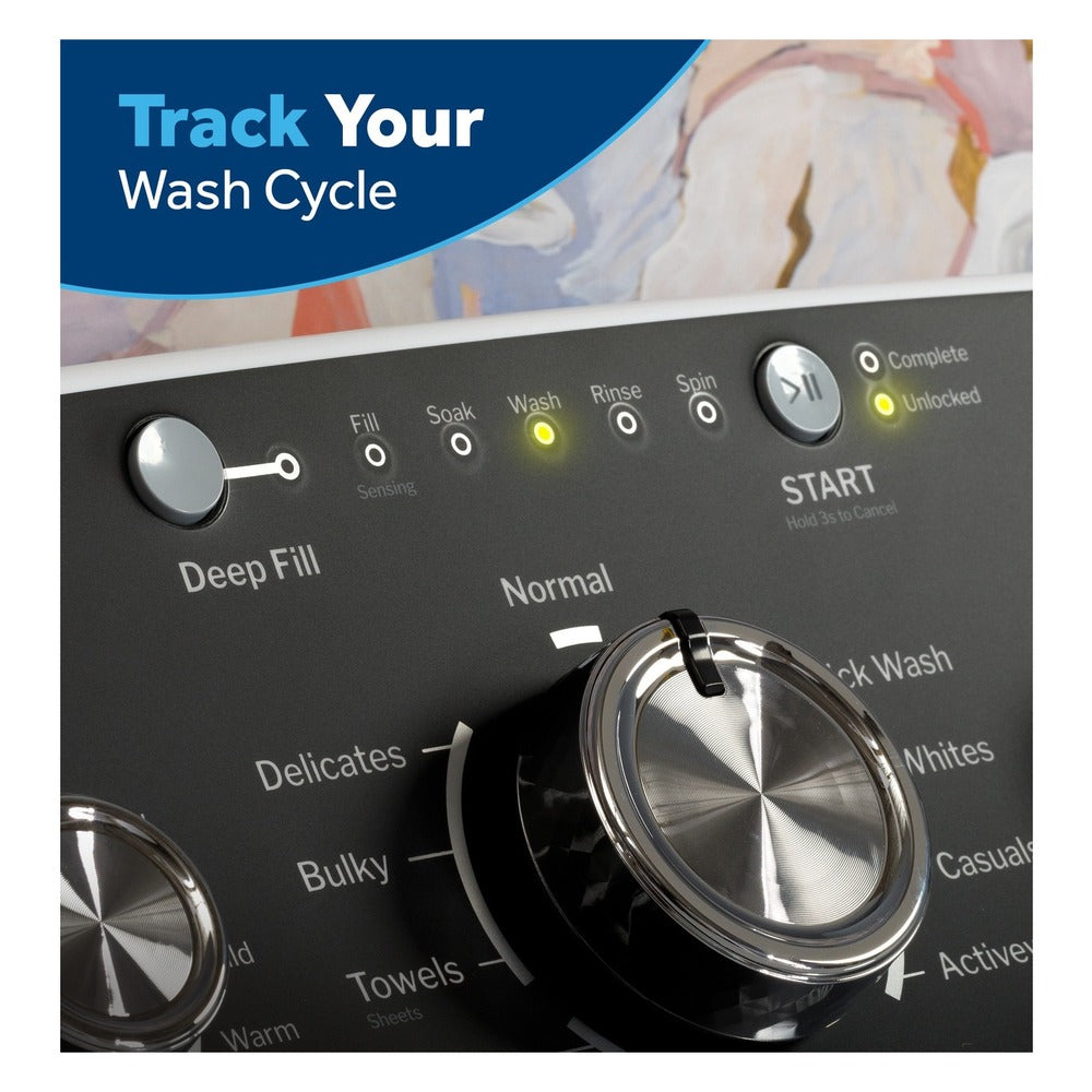 GE GE® 4.3 cu. ft. Capacity Washer with Stainless Steel Basket,Cold Plus and Water 