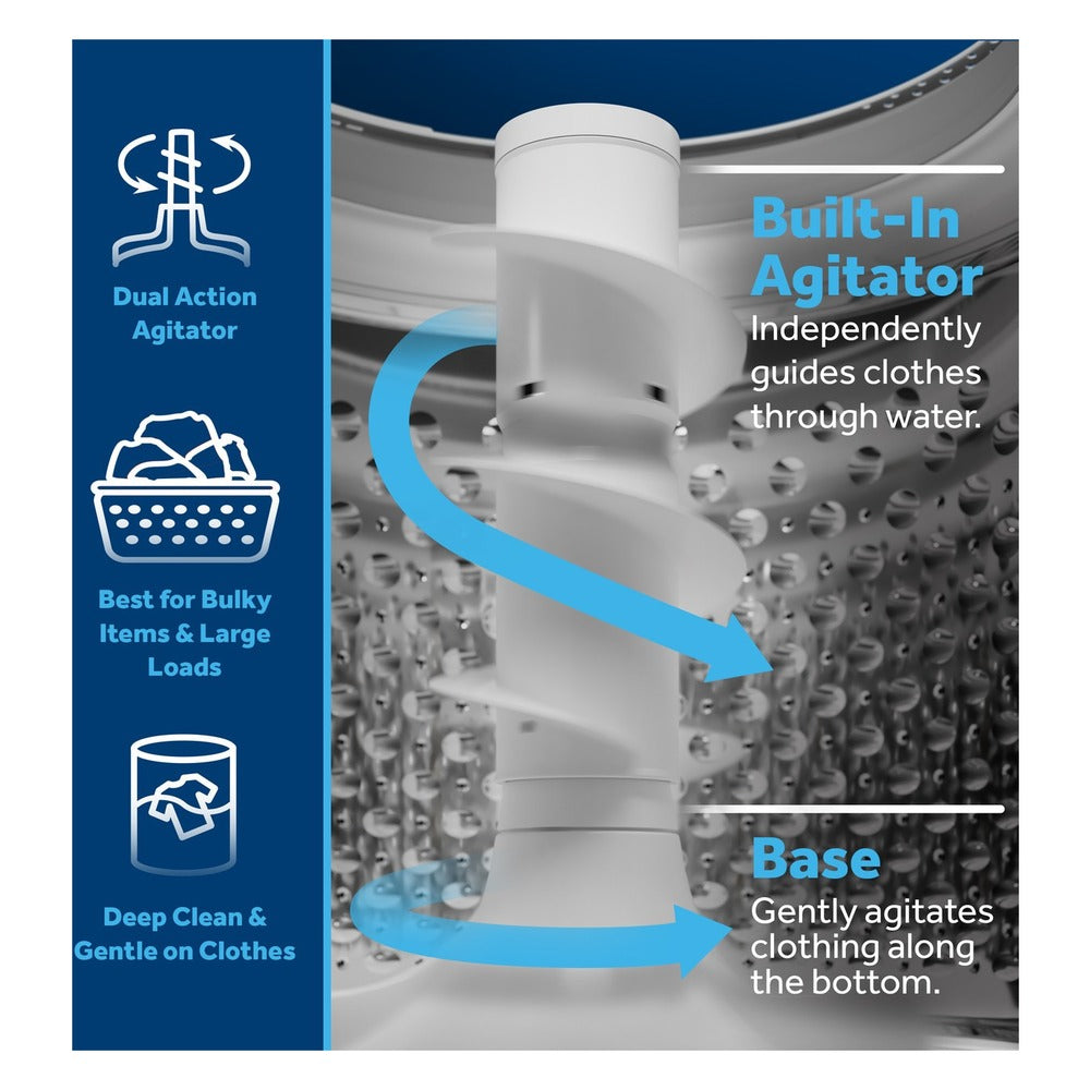 GE GE® 4.3 cu. ft. Capacity Washer with Stainless Steel Basket,Cold Plus and Water 