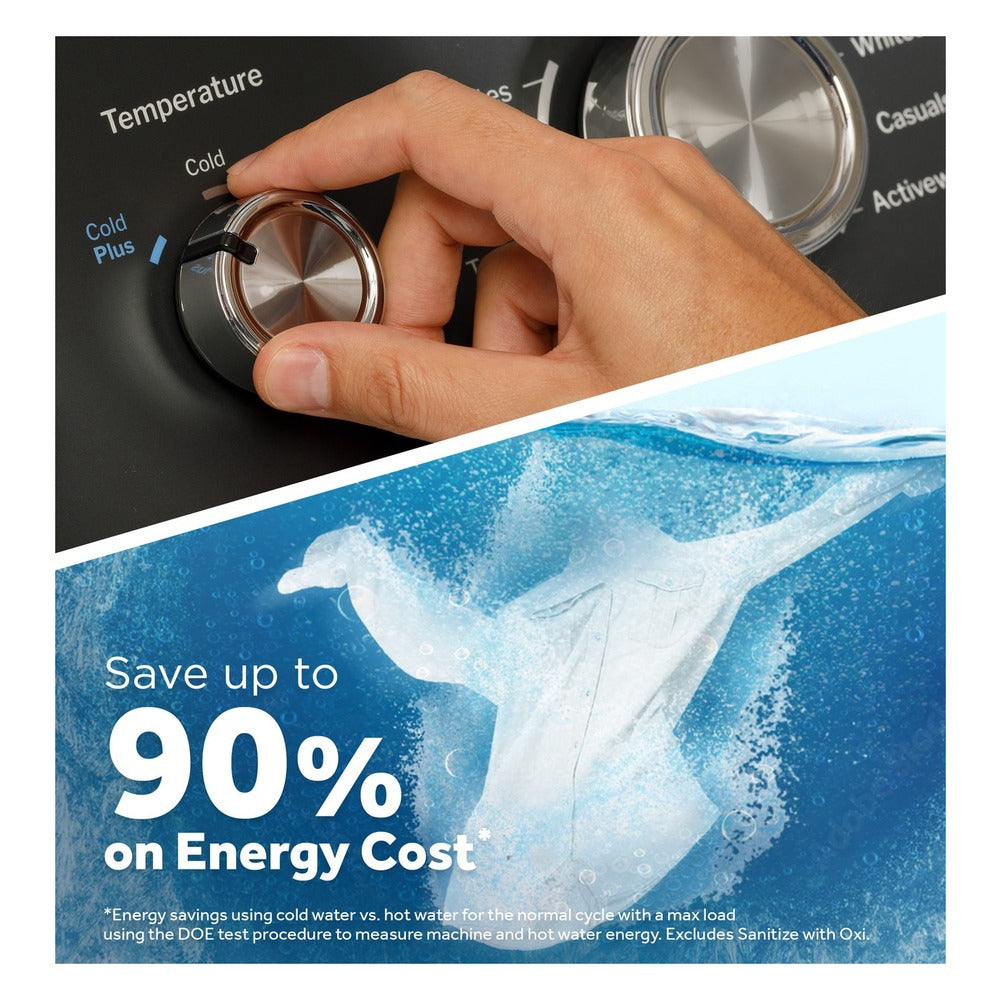 GE GE® 4.3 cu. ft. Capacity Washer with Stainless Steel Basket,Cold Plus and Water 