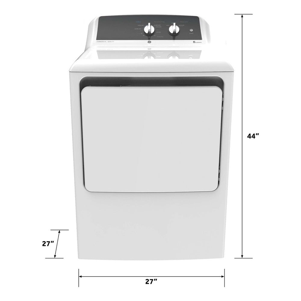 GE GE 6.2 cu. ft. Capacity Gas Dryer with Up To 120 ft. Venting and 5-yr Limited Wa