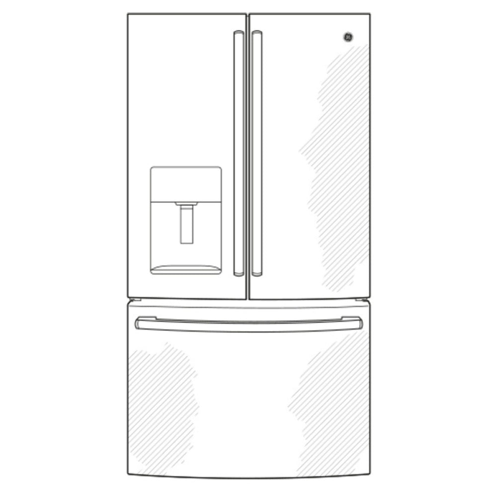 GE GE® ENERGY STAR® 20.6 Cu. Ft. Fingerprint Resistant Counter-Depth French-Door Re