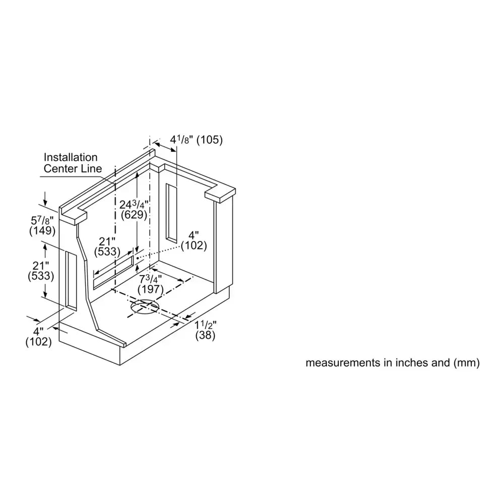 Bosch 800 Series, downdraft hood, 30'', Stainless steel