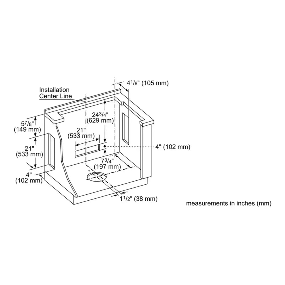 Bosch 800 Series, downdraft hood, 30'', Stainless steel