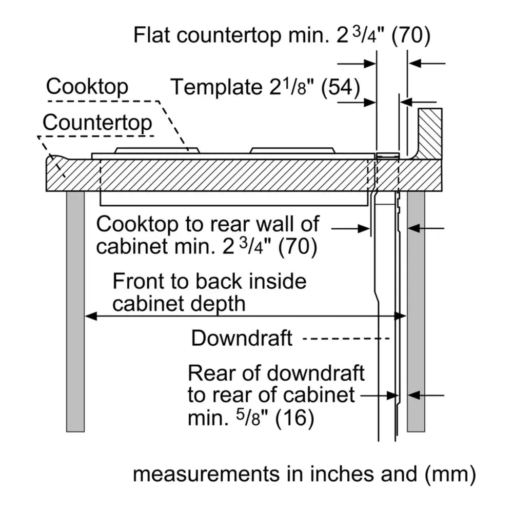 Bosch 800 Series, downdraft hood, 30'', Stainless steel