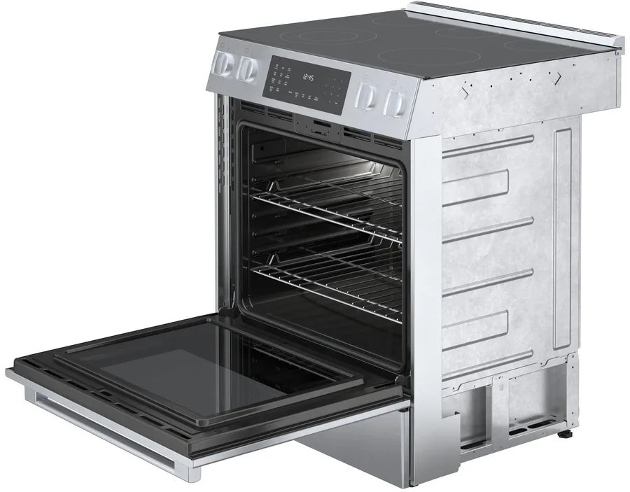 Bosch 800 Series, Electric slide-in range, 30'', Stainless steel