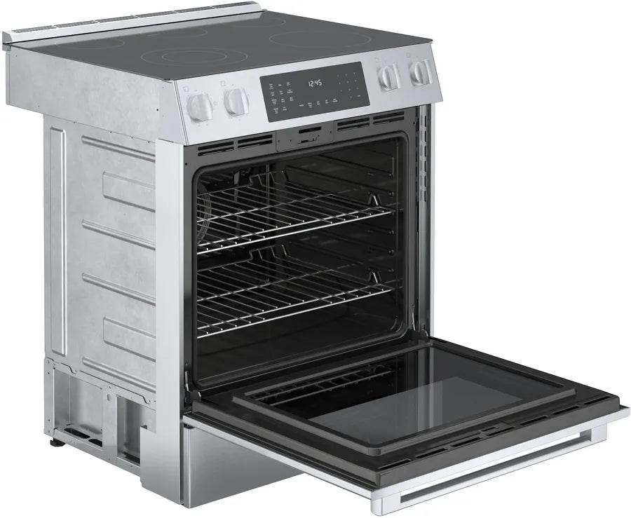 Bosch 800 Series, Electric slide-in range, 30'', Stainless steel