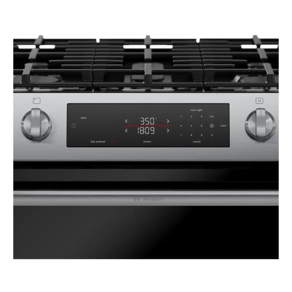 Bosch 100 Series, Freestanding gas cooker, Stainless steel