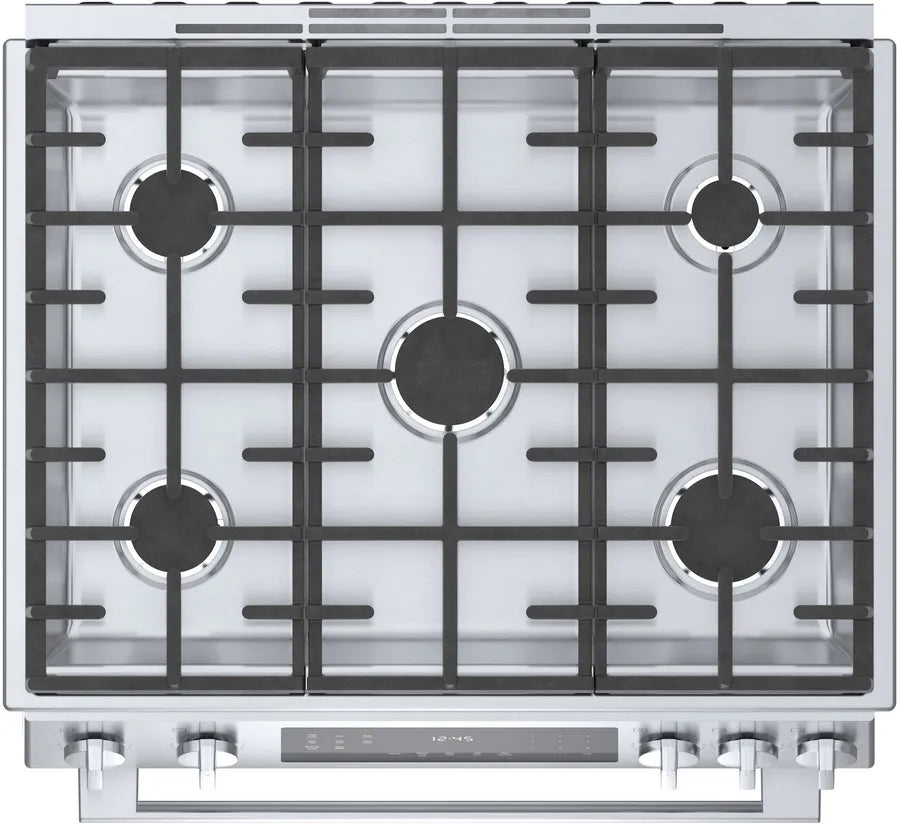 Bosch 800 Series, Gas slide-in range, 30'', Stainless steel