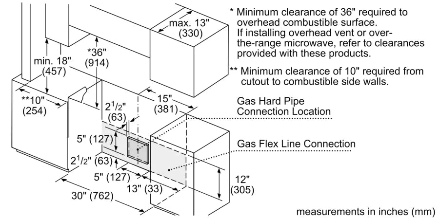 Bosch 800 Series, Gas slide-in range, 30'', Stainless steel