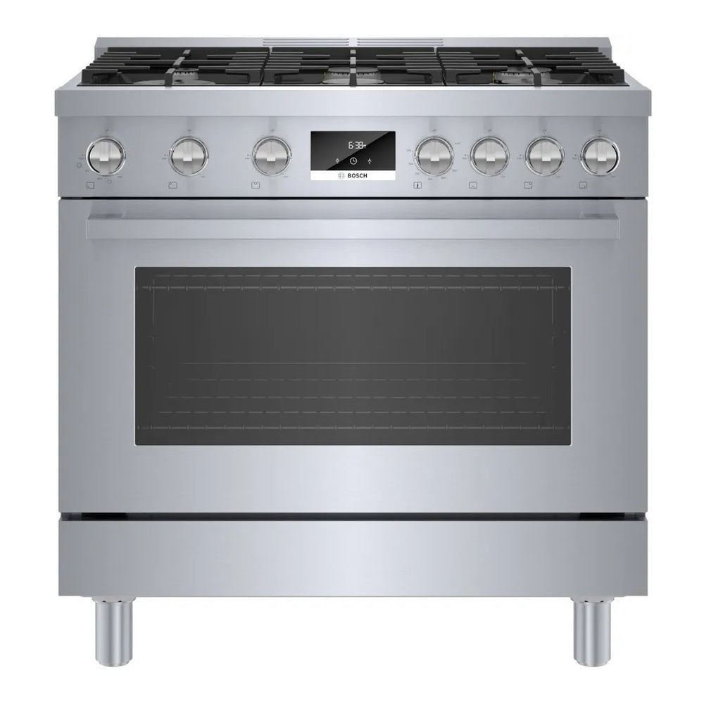 Bosch 800 Series, Gas freestanding range, 36'', Stainless steel