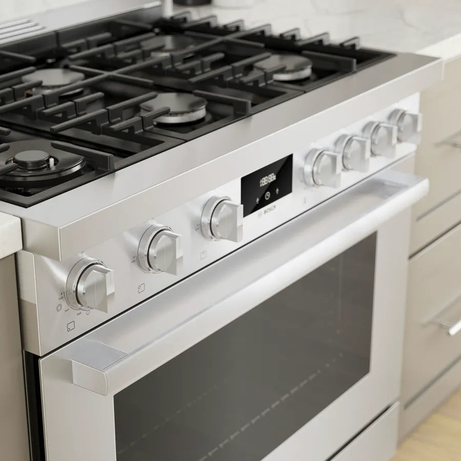 Bosch 800 Series, Gas freestanding range, 36'', Stainless steel