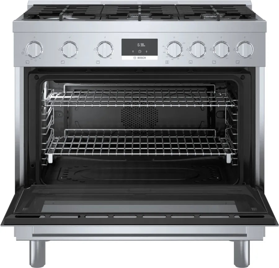 Bosch 800 Series, Gas freestanding range, 36'', Stainless steel