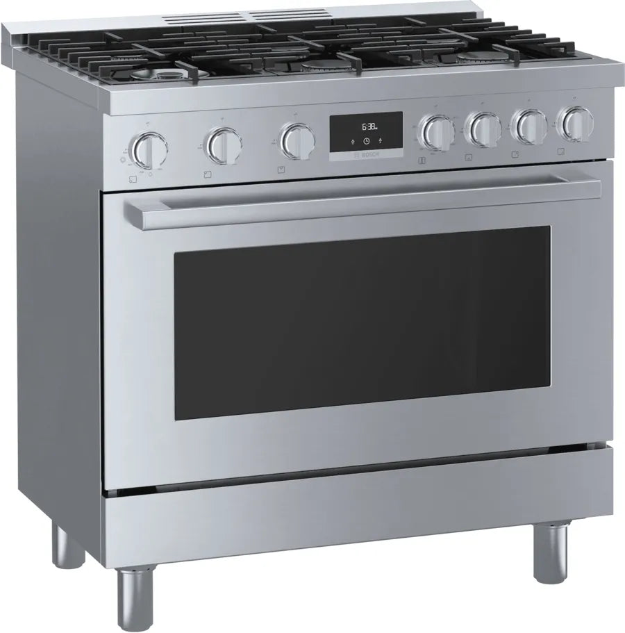 Bosch 800 Series, Gas freestanding range, 36'', Stainless steel