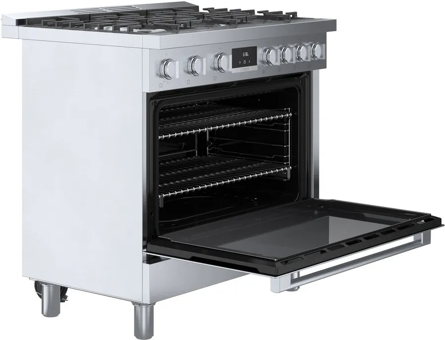 Bosch 800 Series, Gas freestanding range, 36'', Stainless steel