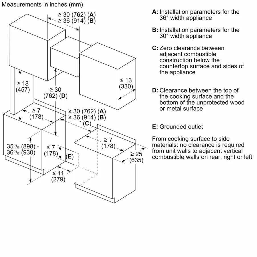 Bosch 800 Series, Induction freestanding range cooker, 36'', Stainless steel