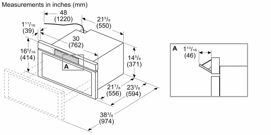 Bosch 800 Series, Drawer Microwave, 30'', Stainless steel