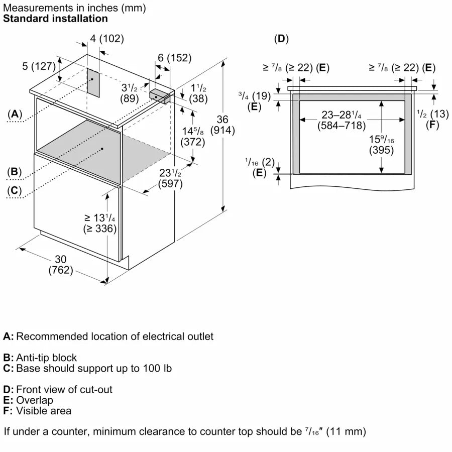 Bosch 800 Series, Drawer Microwave, 30'', Stainless steel