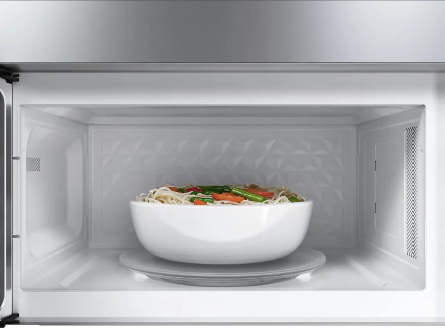 Bosch 300 Series, Over-The-Range Microwave, 30'', Door Hinge: left, Stainless steel