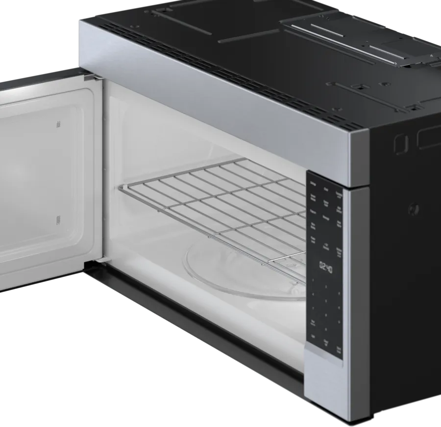 Bosch 500 Series, Over-The-Range Microwave, 30'', Door Hinge: left, Stainless steel