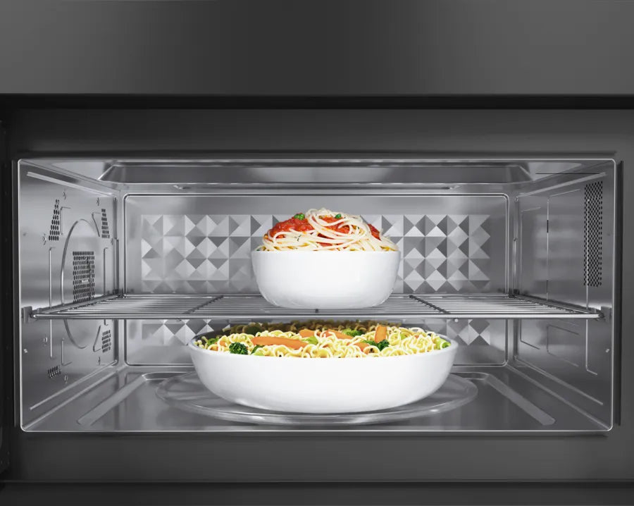 Bosch 800 Series, Over-The-Range Microwave, 30'', Door Hinge: left, Black stainless st