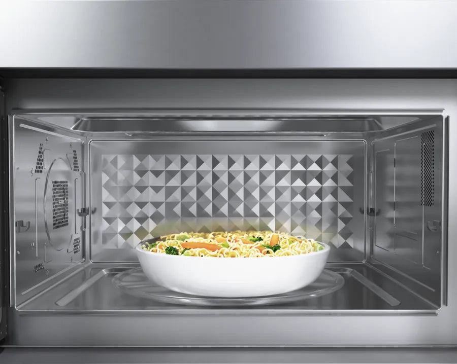 Bosch 800 Series, Over-The-Range Microwave, 30'', Door Hinge: left, Stainless steel