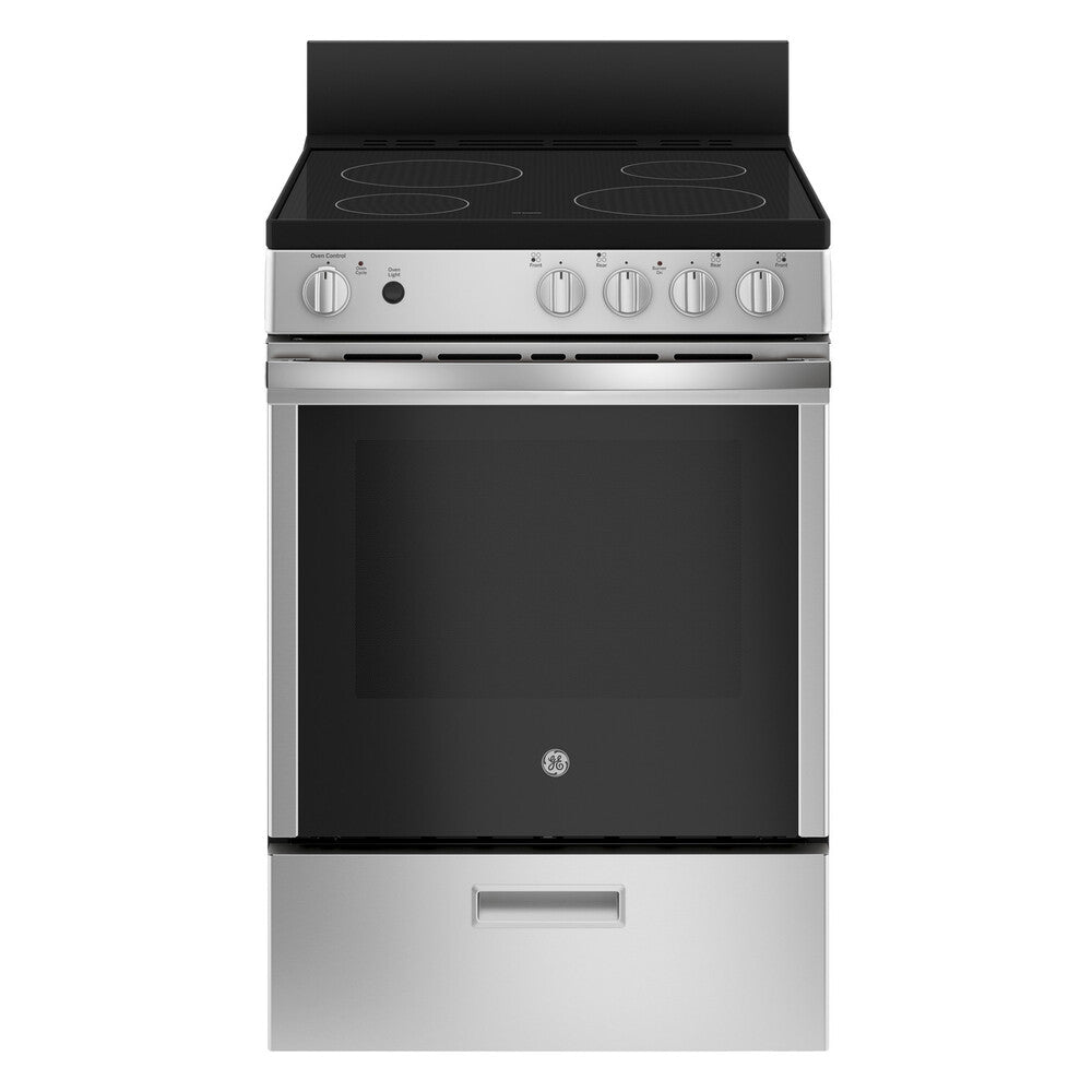 GE GE® ENERGY STAR® 24" Free-Standing/Slide-in Front Control Range with Steam Clean