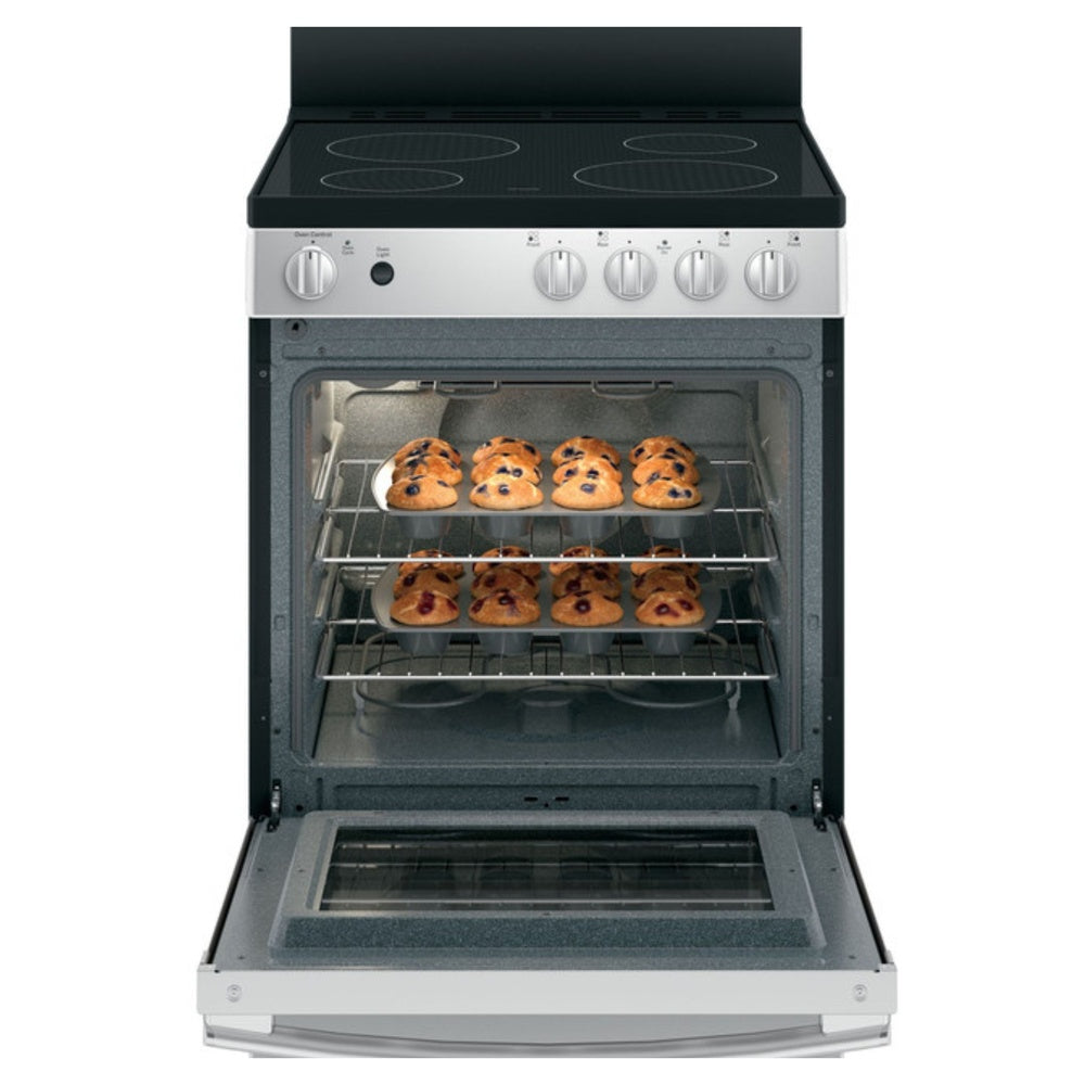 GE GE® ENERGY STAR® 24" Free-Standing/Slide-in Front Control Range with Steam Clean