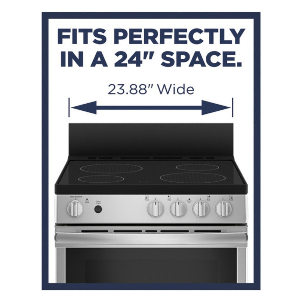 GE GE® ENERGY STAR® 24" Free-Standing/Slide-in Front Control Range with Steam Clean