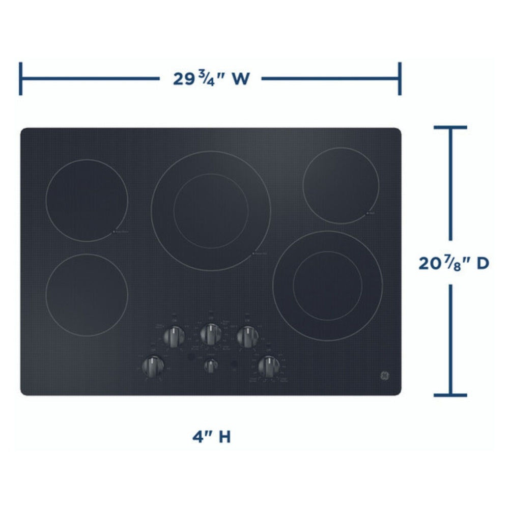 GE GE® 30" Built-In knob Control Electric Cooktop