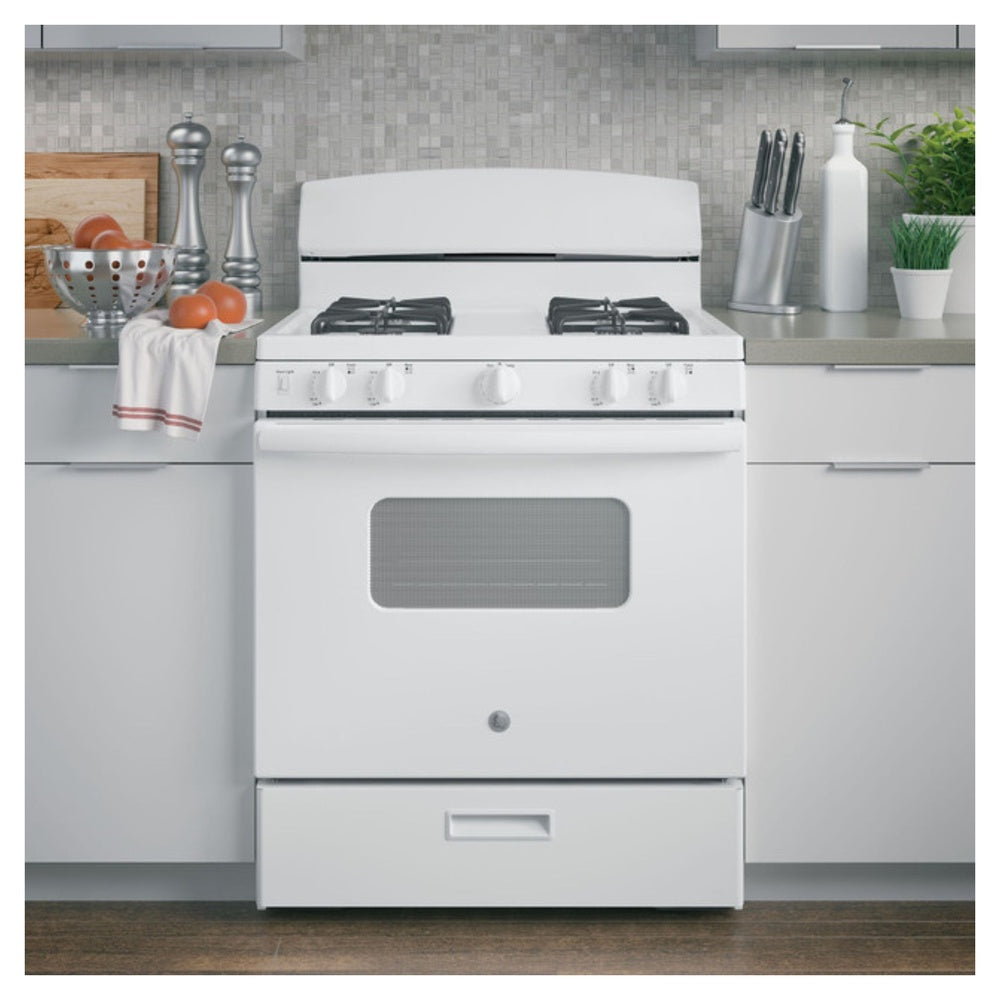 GE GE® 30" Free-Standing Front Control Gas Range