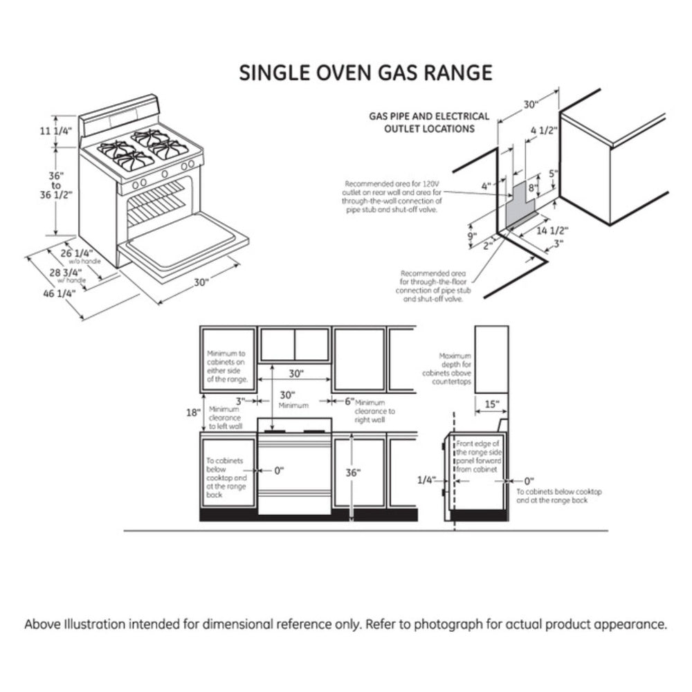 GE GE® 30" Free-Standing Gas Range