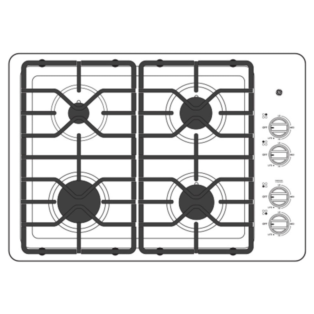 GE GE® 30" Built-In Gas Cooktop with Dishwasher-Safe Grates
