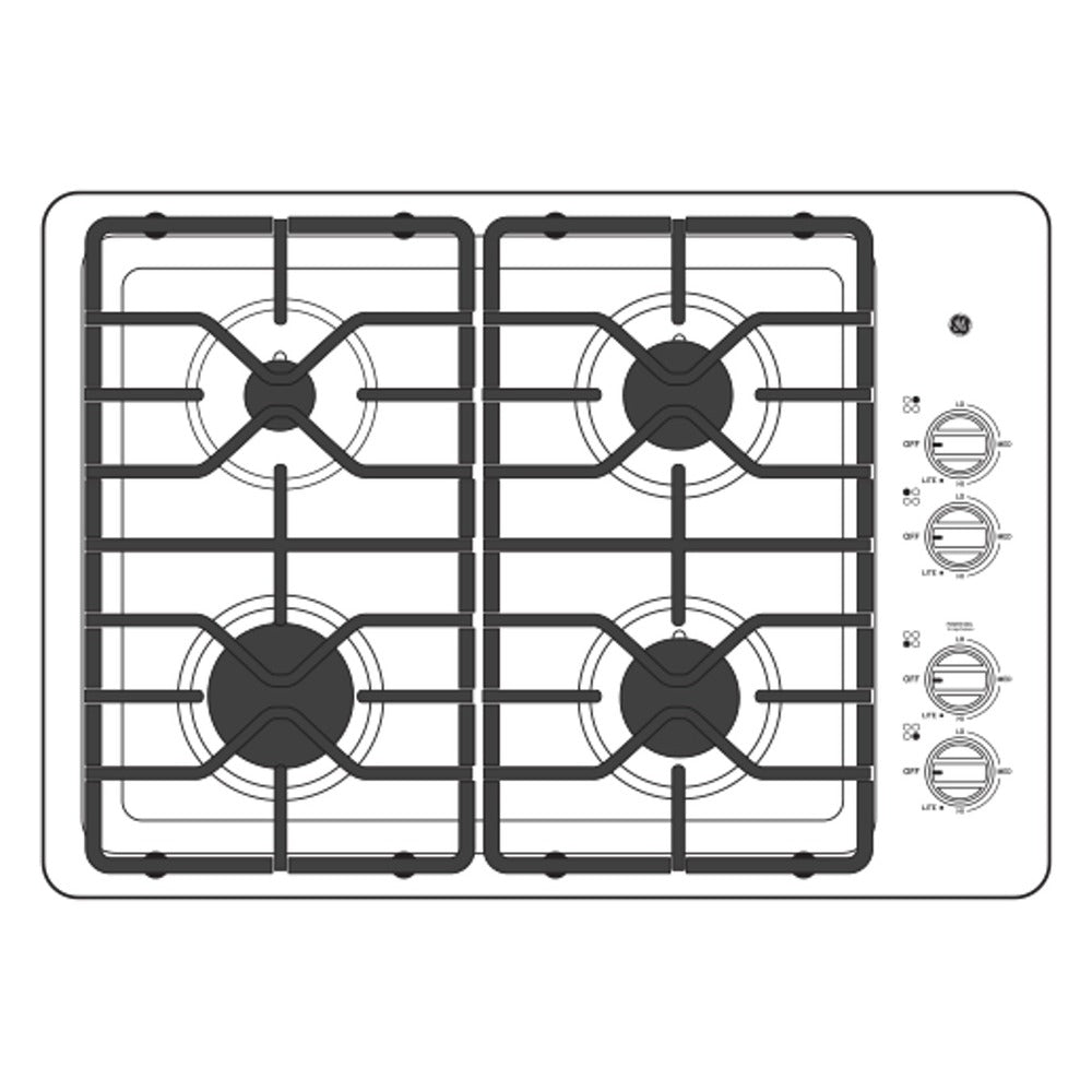 GE GE® 30" Built-In Gas Cooktop with Dishwasher-Safe Grates