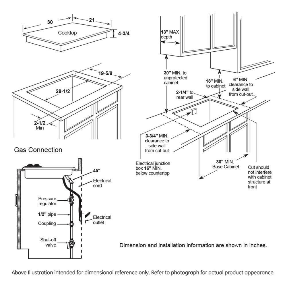 GE GE® 30" Built-In Gas Cooktop with Dishwasher-Safe Grates