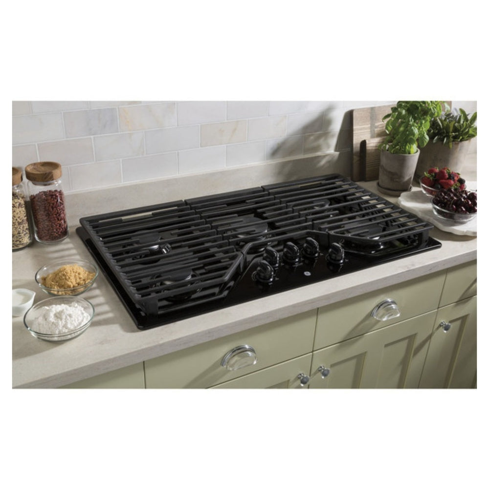 GE GE® 36" Built-In Gas Cooktop with 5 Burners and Dishwasher Safe Grates