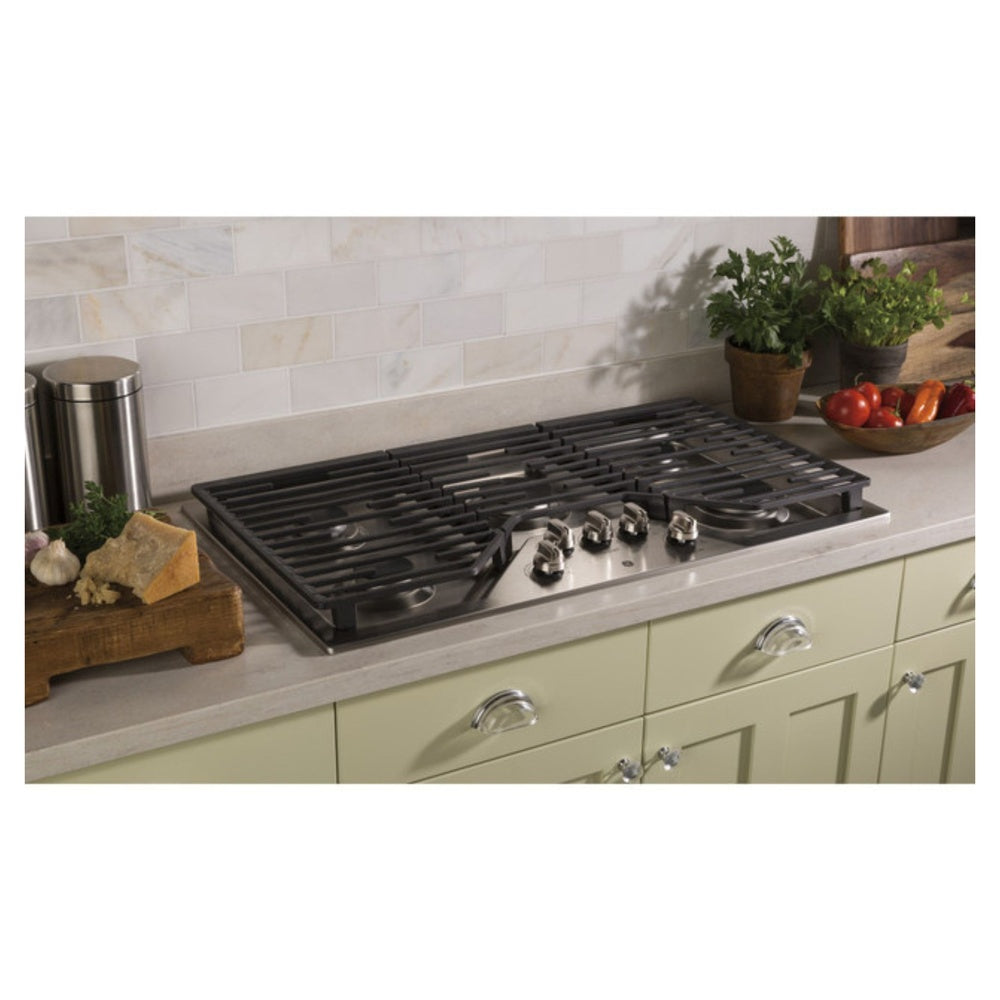 GE GE® 36" Built-In Gas Cooktop with 5 Burners and Dishwasher Safe Grates