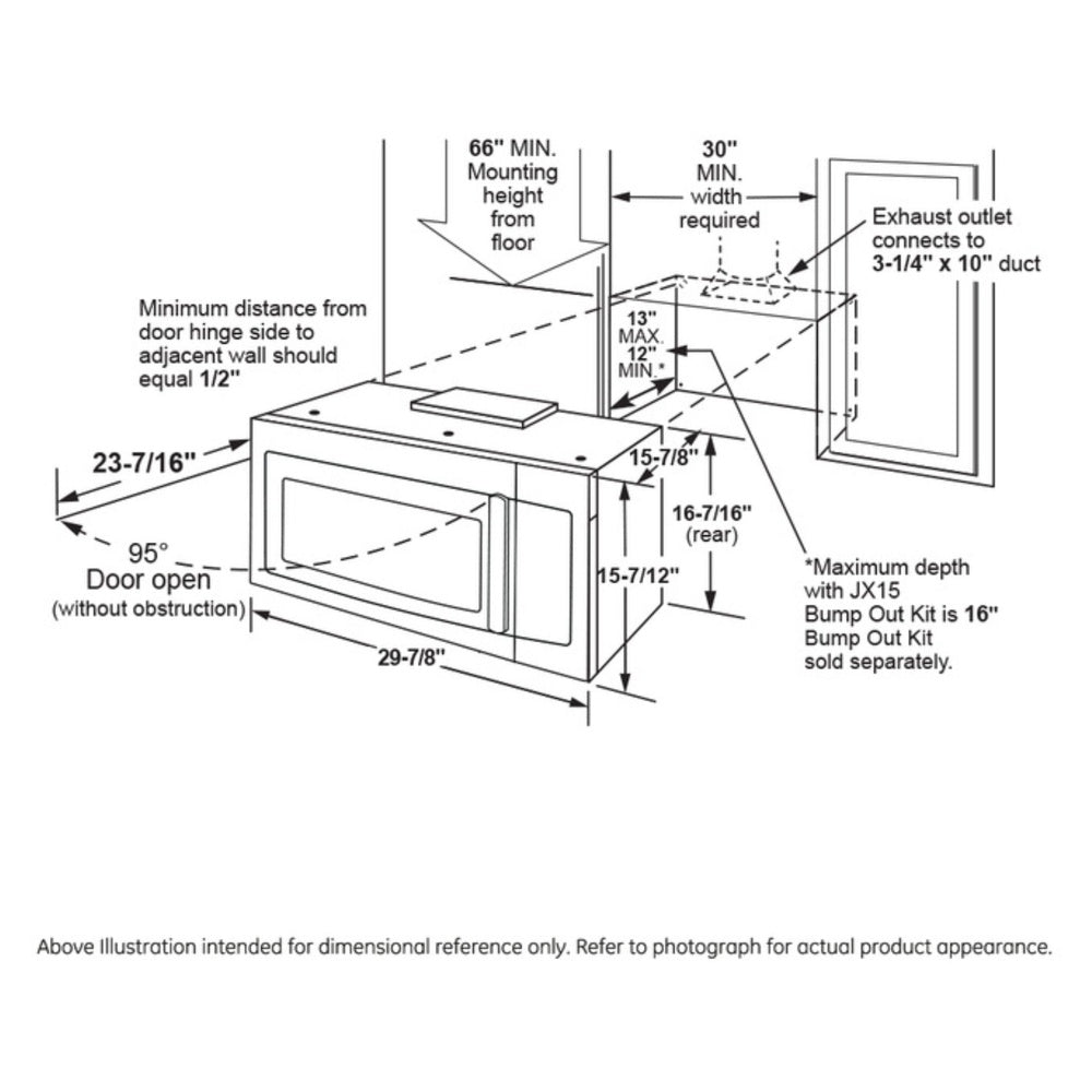 GE GE® 1.6 Cu. Ft. Over-the-Range Microwave Oven with Recirculating Venting