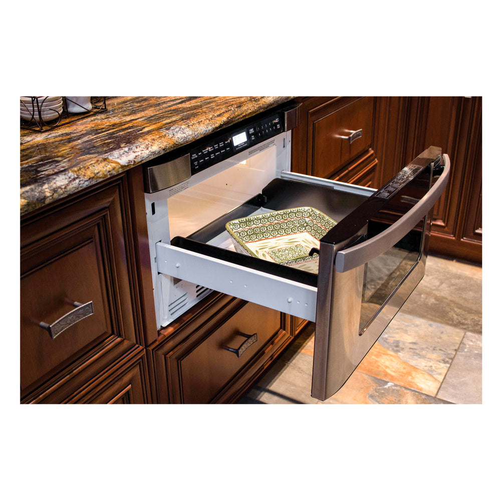 Sharp 24 in. 1.2 cu. ft. 950W Sharp Easy Open Stainless Steel Microwave Drawer