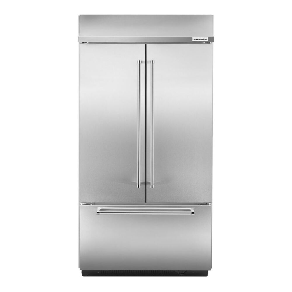 KitchenAid 24.2 Cu. Ft. 42" Width Built-In Stainless French Door Refrigerator with Platinum