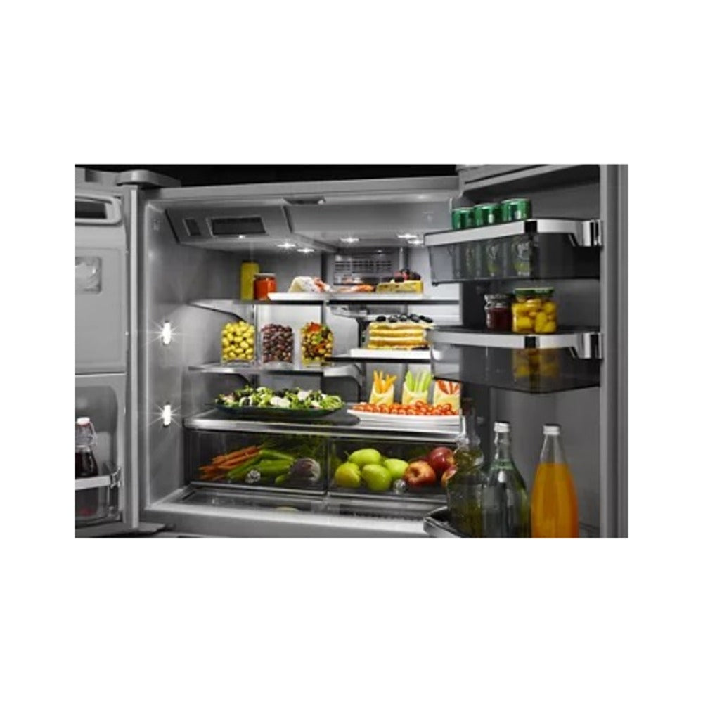 KitchenAid 24.2 Cu. Ft. 42" Width Built-In Stainless French Door Refrigerator with Platinum