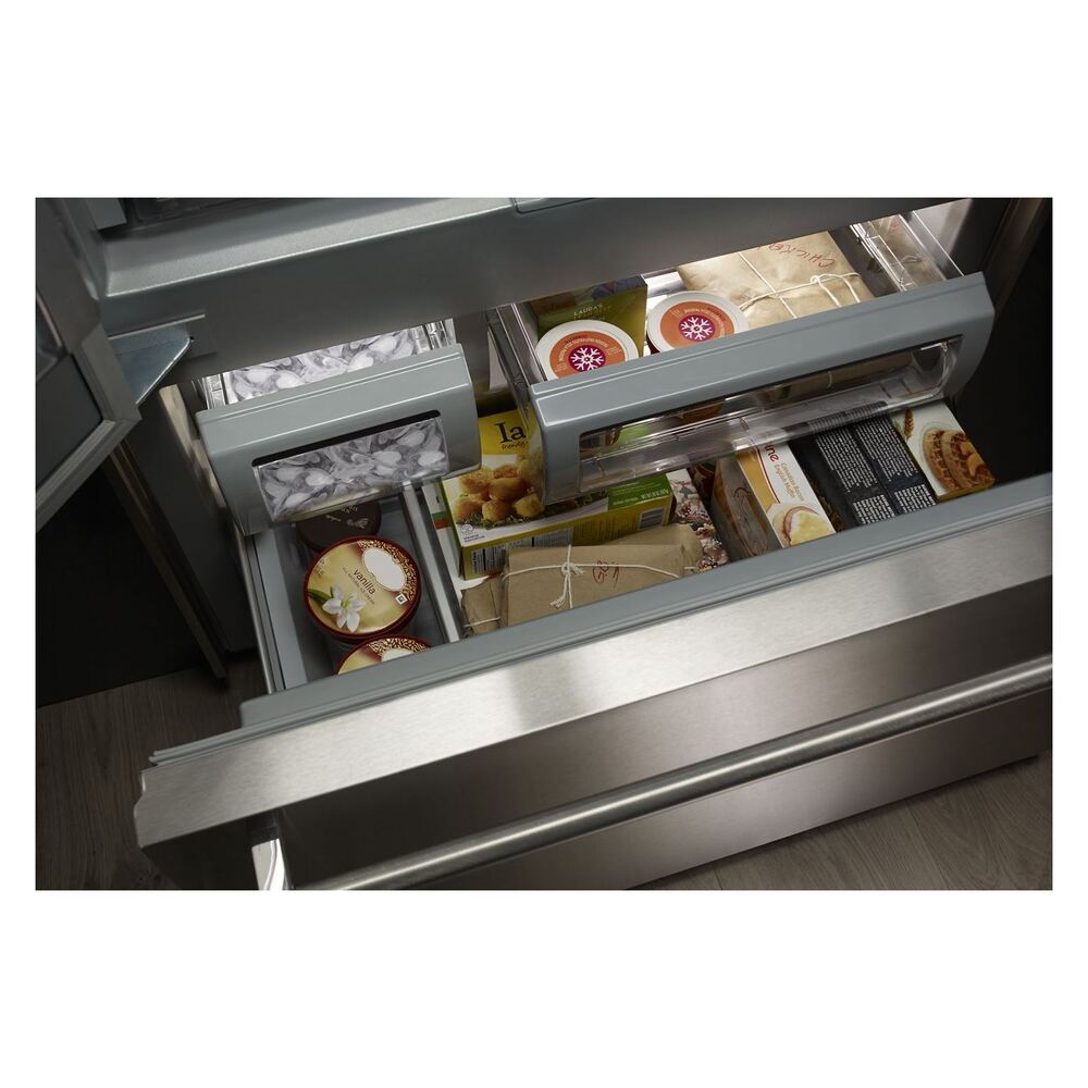 KitchenAid 24.2 Cu. Ft. 42" Width Built-In Stainless French Door Refrigerator with Platinum
