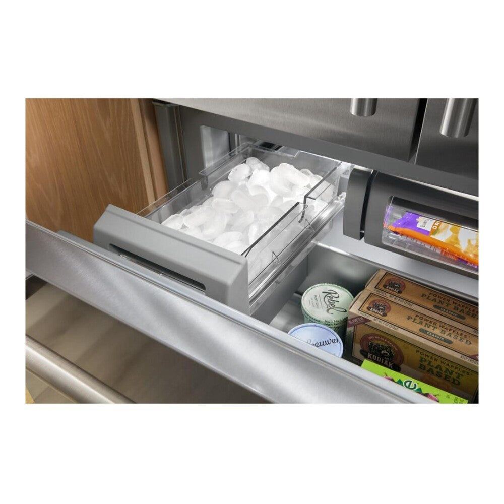 KitchenAid 20.8 Cu. Ft. 36" Built-In French Door Bottom Mount Refrigerator with Platinum In