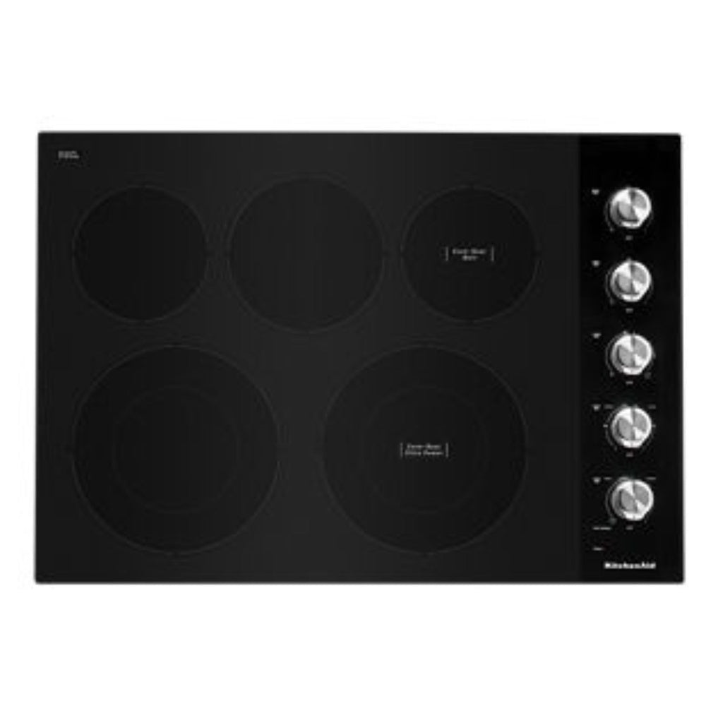 KitchenAid 30" Electric Cooktop with 5 Elements and Knob Controls