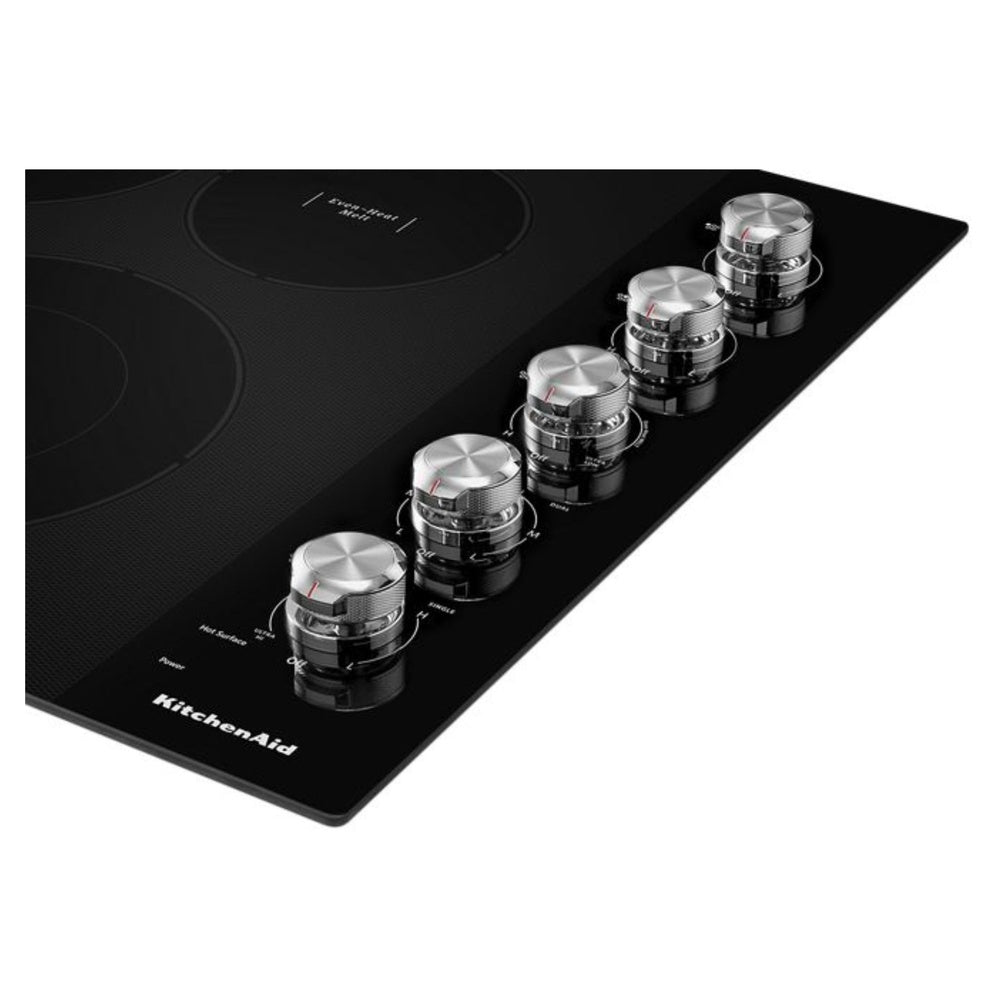KitchenAid 30" Electric Cooktop with 5 Elements and Knob Controls