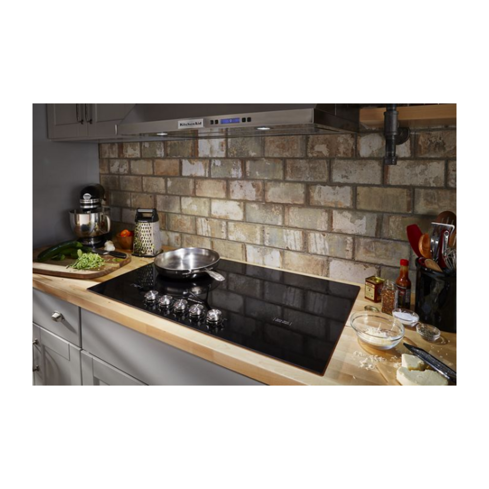 KitchenAid 36" Electric Cooktop with 5 Elements and Knob Controls