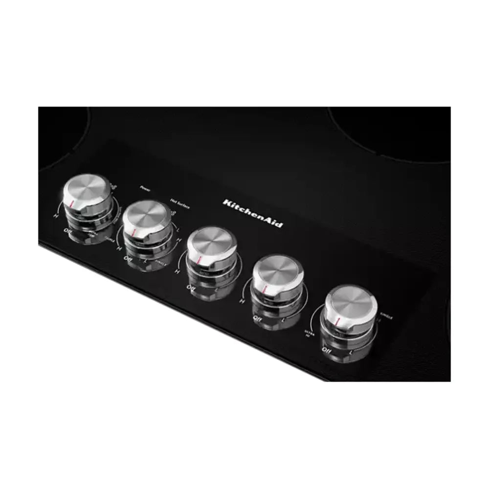 KitchenAid 36" Electric Cooktop with 5 Elements and Knob Controls