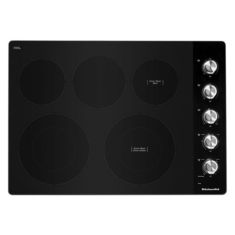 KitchenAid 30" Electric Cooktop with 5 Elements and Touch-Activated Controls