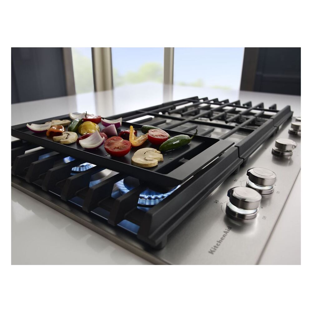 KitchenAid 36" 5-Burner Gas Cooktop with Griddle