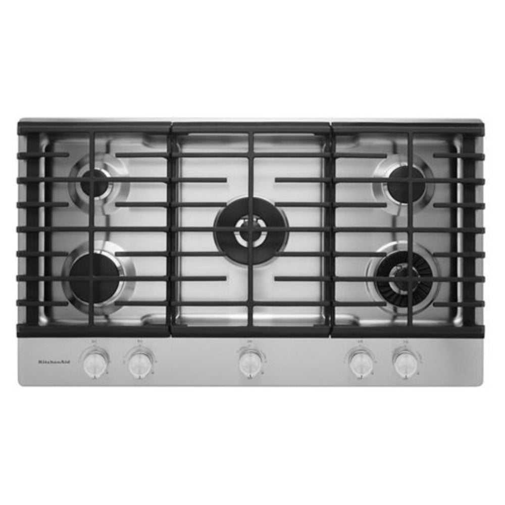 KitchenAid 36" 5-Burner Gas Cooktop with Griddle